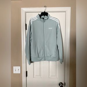 Adidas Mint and White Zip Front Athletic Jacket Size XL
